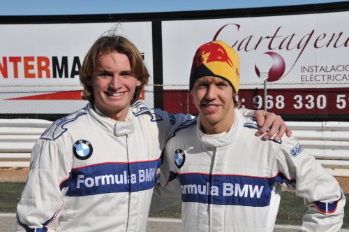 Meindert van Buuren en Sebastian Vettel